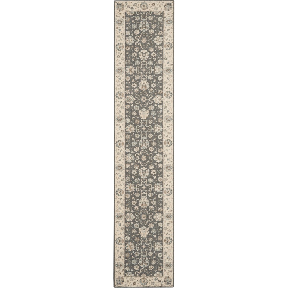 Nourison Living Treasures LI16 Runner Rug, Grey/Ivory, 2'6" x 12'