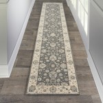 Nourison Living Treasures LI16 Runner Rug, Grey/Ivory, 2'6" x 12'