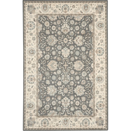 Nourison Living Treasures LI16 Area Rug, Grey/Ivory, 3'6" x 5'6"