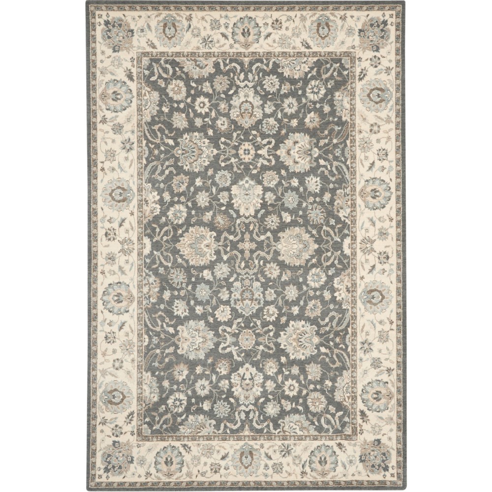 Nourison Living Treasures LI16 Area Rug, Grey/Ivory, 5'6" x 8'3"