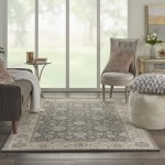 Nourison Living Treasures LI16 Area Rug, Grey/Ivory, 5'6" x 8'3"