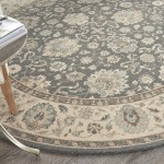 Nourison Living Treasures LI16 Area Rug, Grey/Ivory, 7'10" x Round