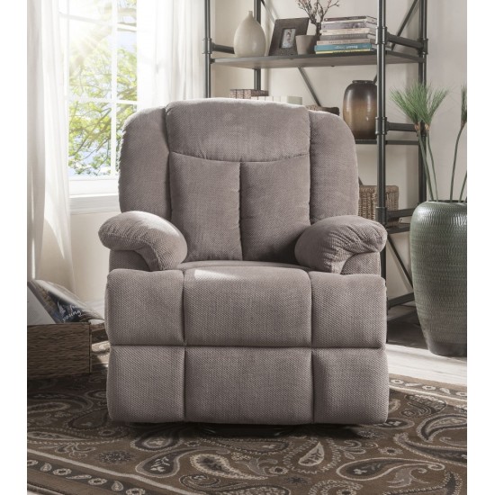 ACME Ixia Recliner w/Power Lift & Massage, Light Brown Fabric