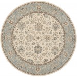 Nourison Living Treasures LI16 Area Rug, Ivory/Aqua, 7'10" x Round