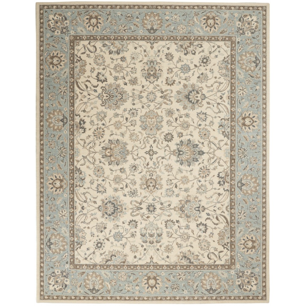 Nourison Living Treasures LI16 Area Rug, Ivory/Aqua, 8'3" x 11'3" Nourison Living Treasures LI16 Area Rug, Ivory/Aqua, 8'3" x 11'3"