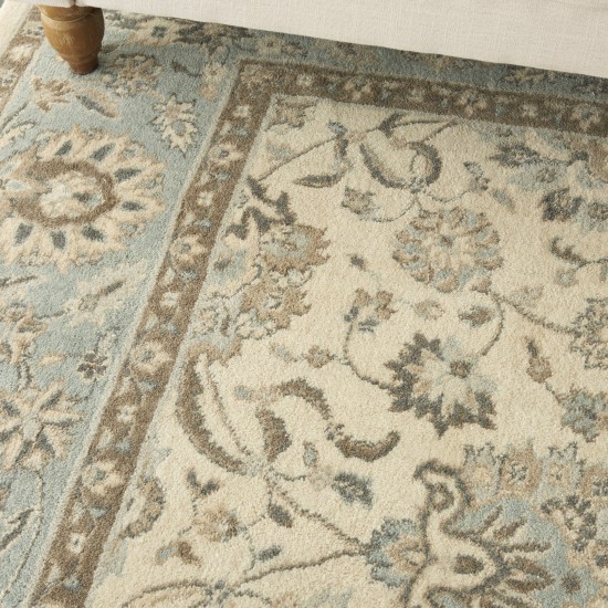 Nourison Living Treasures LI16 Area Rug, Ivory/Aqua, 8'3" x 11'3"
