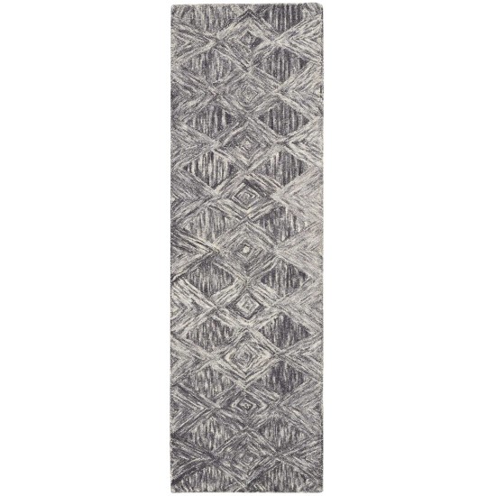 Nourison Linked LNK01 Runner Rug, Charcoal, 2'3" x 7'6"