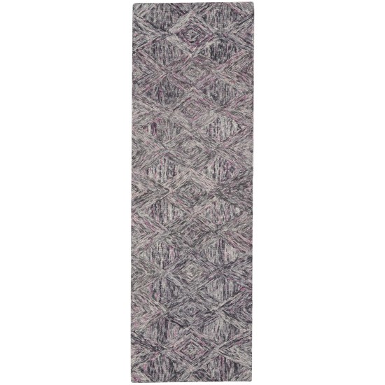 Nourison Linked LNK01 Runner Rug, Heather, 2'3" x 7'6"