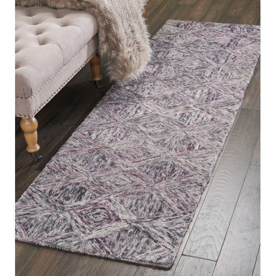 Nourison Linked LNK01 Runner Rug, Heather, 2'3" x 7'6"