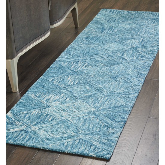 Nourison Linked LNK01 Runner Rug, Marine, 2'3" x 7'6"