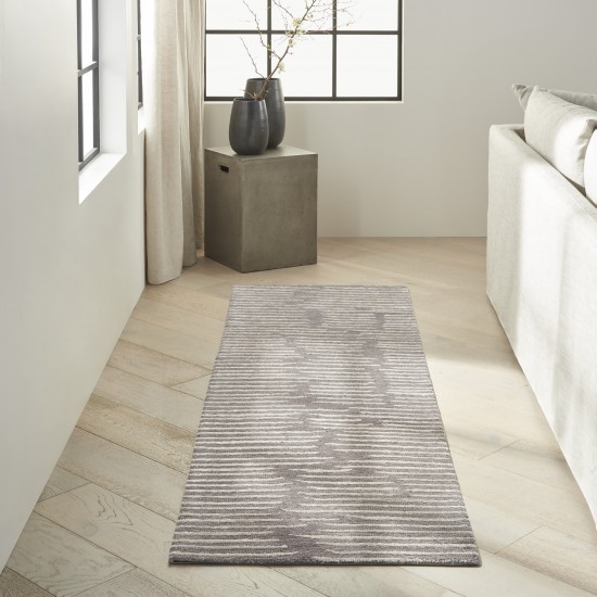 Calvin Klein Ck010 Linear LNR01 Runner Rug, Grey, 2'3" x 8'