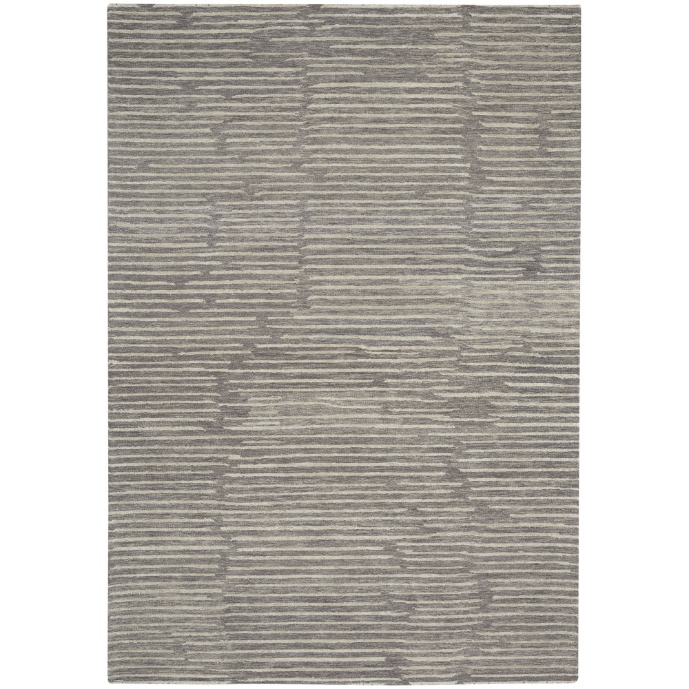 Calvin Klein Ck010 Linear LNR01 Area Rug, Grey, 7'9" x 9'9"