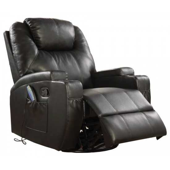 ACME Waterlily Rocker Recliner w/Swivel (Motion), Black PU