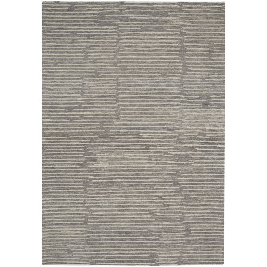 Calvin Klein Ck010 Linear LNR01 Area Rug, Grey, 8'6" x 11'6"