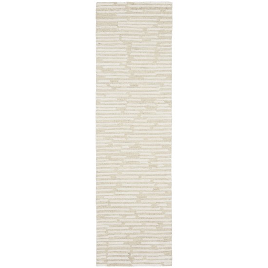 Calvin Klein Ck010 Linear LNR01 Runner Rug, Ivory, 2'3" x 8'