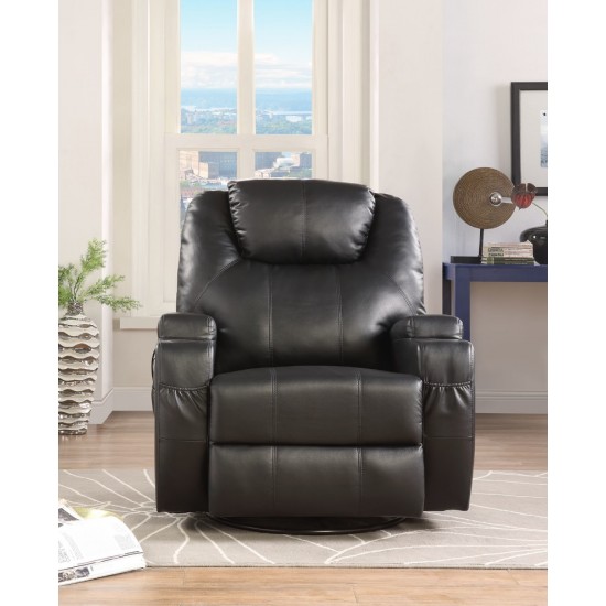 ACME Waterlily Rocker Recliner w/Swivel (Motion), Black PU