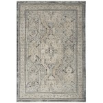 Nourison Lynx LNX01 Area Rug, Ivory/Charcoal, 5'3" x 7'10"