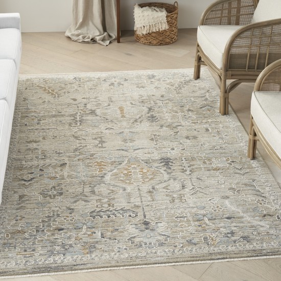 Nourison Lynx LNX02 Area Rug, Ivory/Taupe, 5'3" x 7'10"