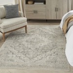 Nourison Lynx LNX04 Area Rug, Ivory/Taupe, 5'3" x 7'10"