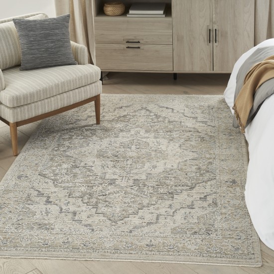 Nourison Lynx LNX04 Area Rug, Ivory/Taupe, 5'3" x 7'10"