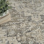 Nourison Lynx LNX04 Area Rug, Ivory/Taupe, 5'3" x 7'10"