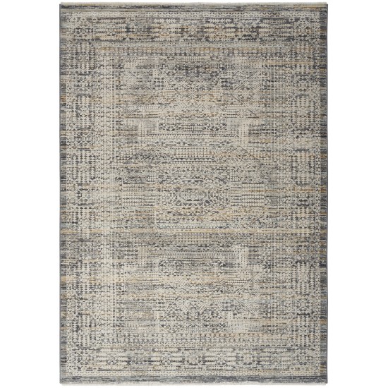 Nourison Lynx LNX05 Area Rug, Ivory/Slate, 5'3" x 7'10"