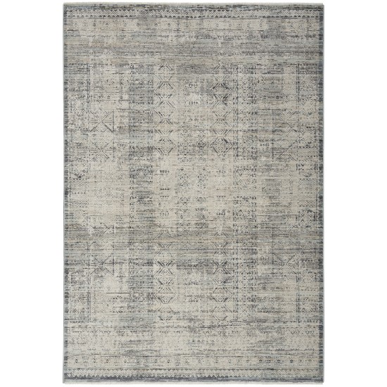 Nourison Lynx LNX06 Area Rug, Ivory/Blue, 5'3" x 7'10"