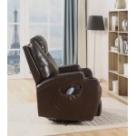 ACME Waterlily Rocker Recliner w/Swivel (Motion), Brown PU