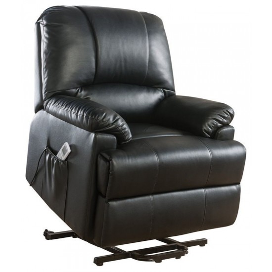 ACME Ixora Recliner w/Power Lift & Massage, Black PU