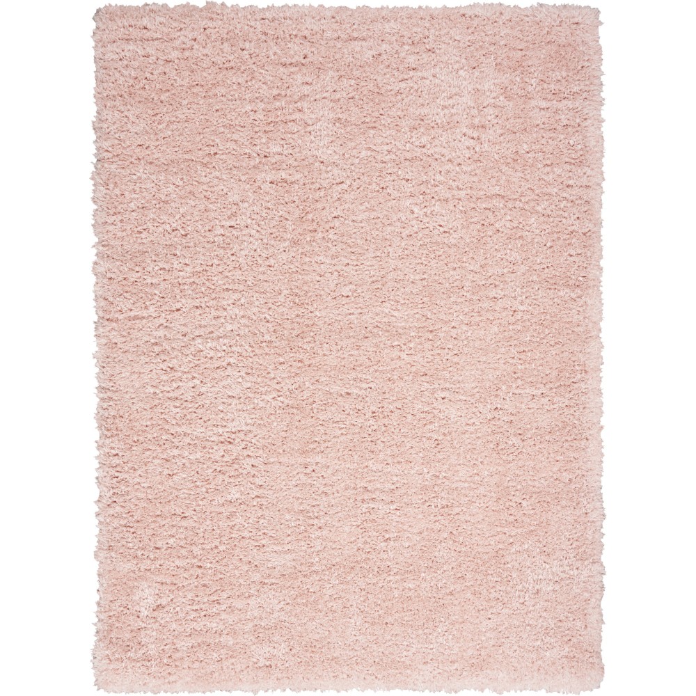 Nourison Lush Shag LSS01 Area Rug, Blush, 5'3" x 7'3"