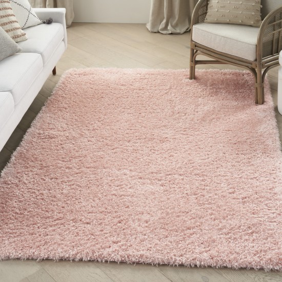 Nourison Lush Shag LSS01 Area Rug, Blush, 5'3" x 7'3"