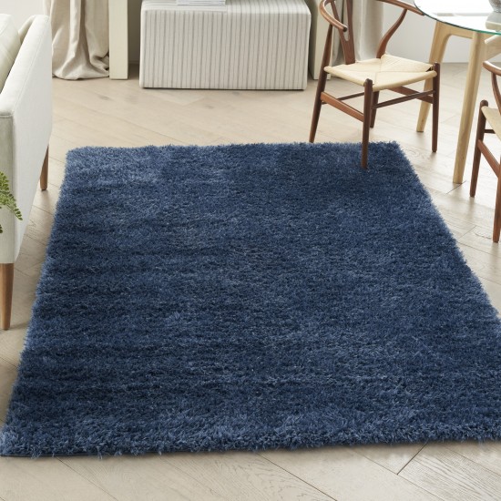 Nourison Lush Shag LSS01 Area Rug, Denim, 5'3" x 7'3"