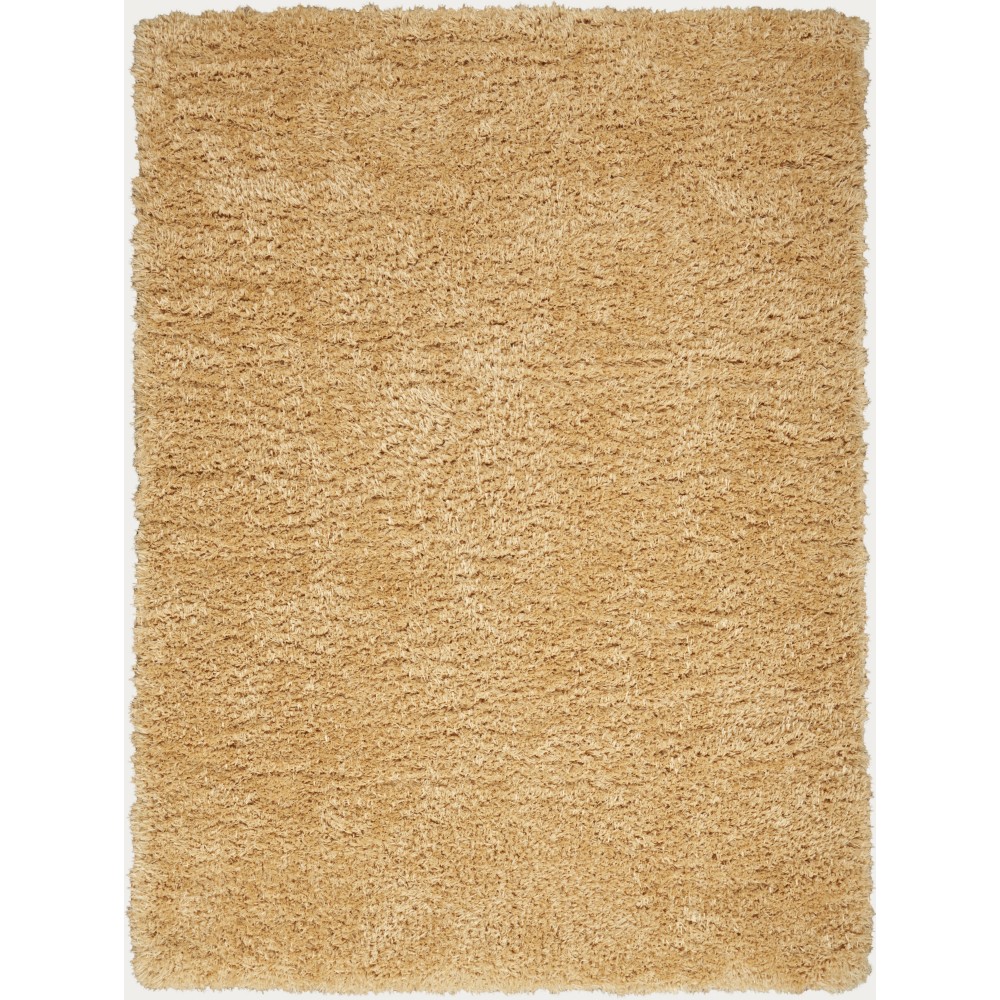 Nourison Lush Shag LSS01 Area Rug, Gold, 7'10" x 9'10"