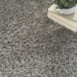 Nourison Lush Shag LSS01 Area Rug, Grey, 5'3" x 7'3"