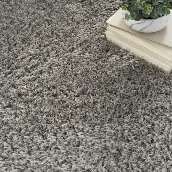 Nourison Lush Shag LSS01 Area Rug, Grey, 5'3" x 7'3"