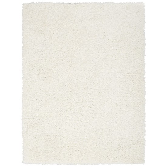 Nourison Lush Shag LSS01 Area Rug, Ivory, 5'3" x 7'3"