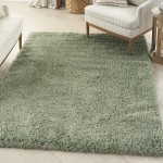 Nourison Lush Shag LSS01 Area Rug, Sage, 7'10" x 9'10"