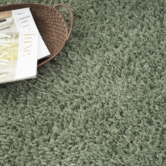 Nourison Lush Shag LSS01 Area Rug, Sage, 7'10" x 9'10"
