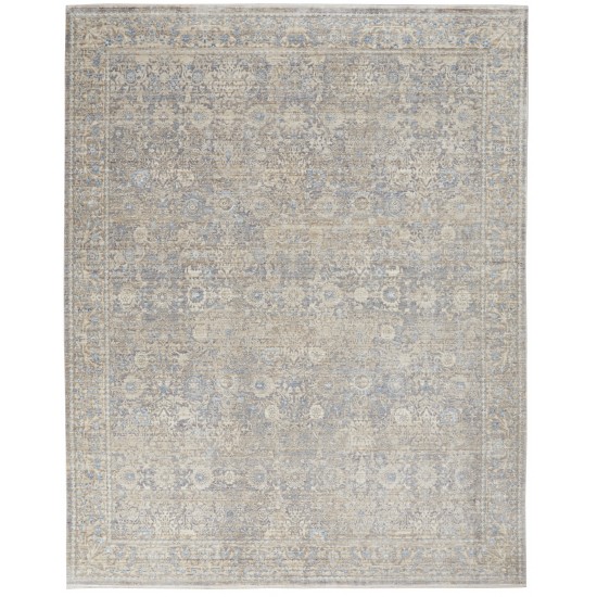 Nourison Lustrous Weave LUW01 Area Rug, Ivory/Blue, 10' x 13'4"