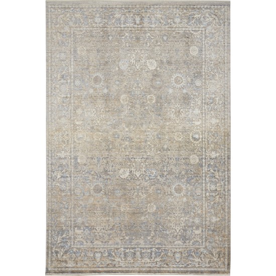 Nourison Lustrous Weave LUW01 Area Rug, Ivory/Blue, 3'10" x 5'10"