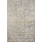 Nourison Lustrous Weave LUW01 Area Rug, Ivory/Blue, 5'3" x 7'9"