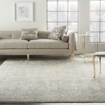 Nourison Lustrous Weave LUW01 Area Rug, Ivory/Blue, 7'10" x 10'2"