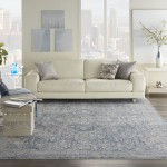 Nourison Lustrous Weave LUW02 Area Rug, Blue/Ivory, 10' x 13'4"