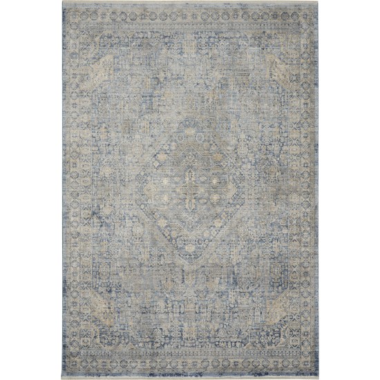 Nourison Lustrous Weave LUW02 Area Rug, Blue/Ivory, 3'10" x 5'10"