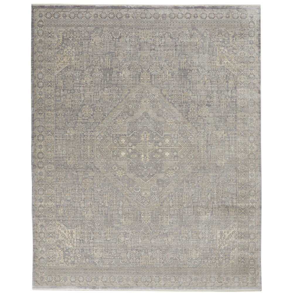 Nourison Lustrous Weave LUW02 Area Rug, Grey/Beige, 10' x 13'4"