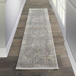 Nourison Lustrous Weave LUW02 Runner Rug, Grey/Beige, 2'2" x 7'6"