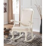 ACME Sharan Rocking Chair, Fabric & Antique White