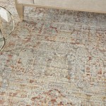 Nourison Lustrous Weave LUW02 Area Rug, Grey/Brick, 7'10" x 10'2"