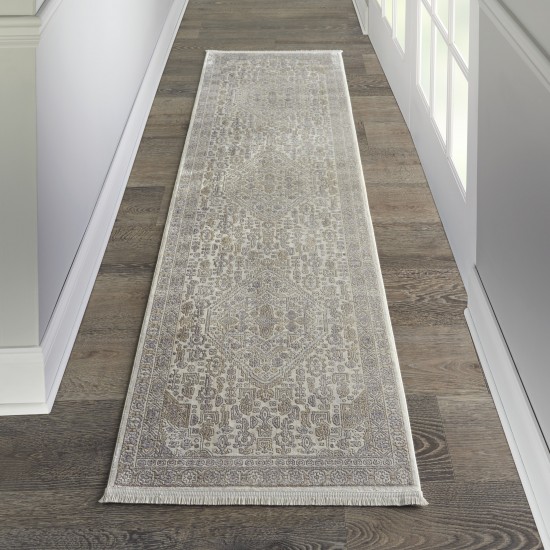 Nourison Lustrous Weave LUW02 Runner Rug, Ivory/Beige, 2'2" x 7'6"