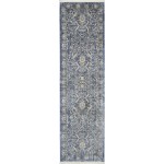 Nourison Lustrous Weave LUW03 Runner Rug, Blue, 2'2" x 7'6"